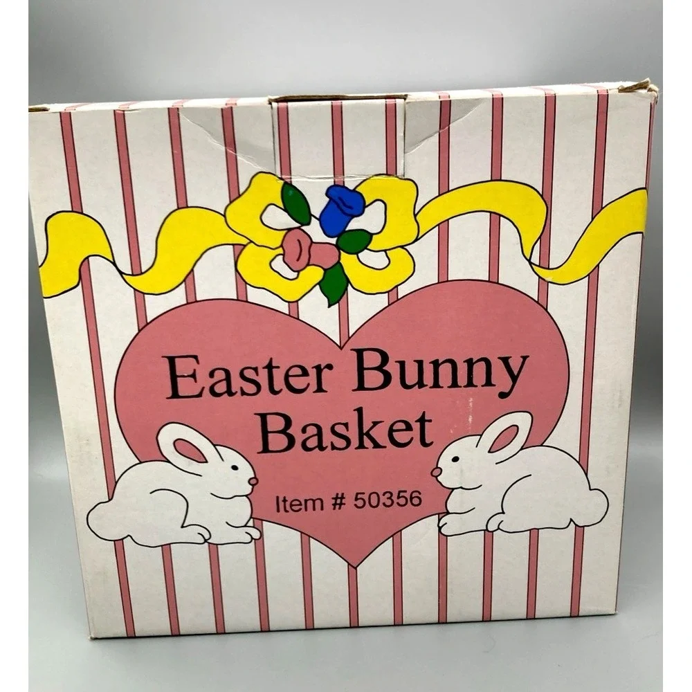 1995 Wooden Easter Bunny Basket From Dillard's The Bunny Family Easter Family